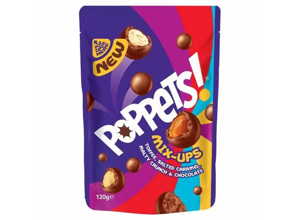 Poppets Mix-Ups Pouch 120g 1x9 