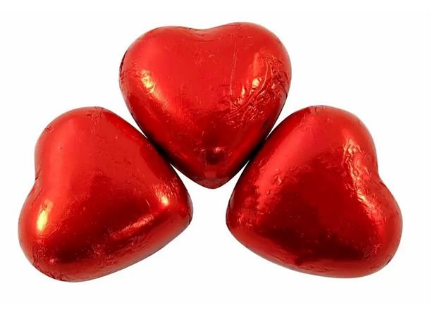Kingsway Red Foiled Milk Choc. Heart 1kg Milk Chocolate Hearts 1kg 
