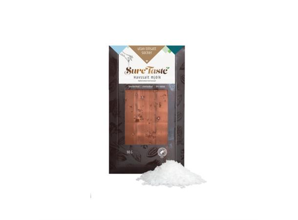 CHOKLADKAKA MJÖLKCHOKLAD HAVSSALT 90g (12 st) 