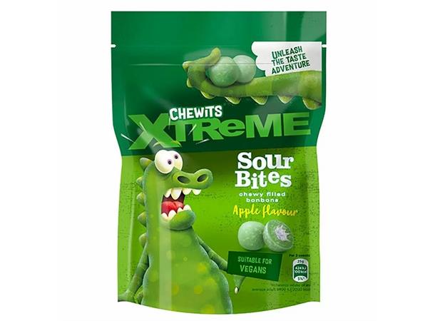 Chewits Xtreme Apple & Lemon Sour Bites 115g 1x10 