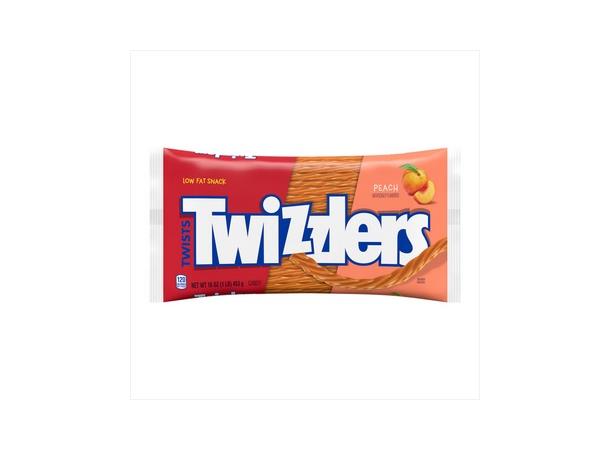 TWIZZLERS Peach Flavored Twists Laydown Bag 1x14 16 oz 
