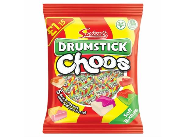 Swizzels Drumstick Choos £1.15 PMP 115g 1x12 