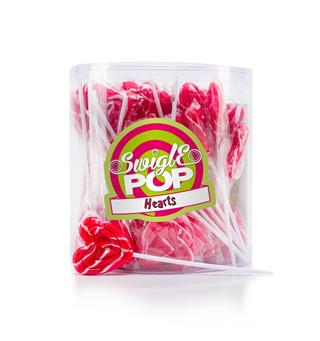 Swigle Pop Mini Hearts - 12G 1x50 Produktet har bare strekkode på display.