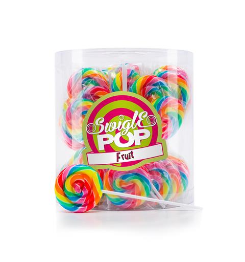 Swigle Pop Mini Rainbow - 12G 1x50 Produktet har bare strekkode på display.