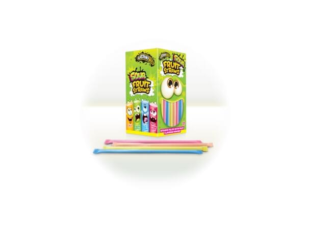 Johny Bee Sour Fruit Straws 1x250 3g Uten strekkode på produkt 