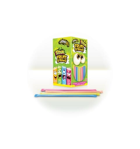 Johny Bee Sour fruit straws 1x250 3g Uten strekkode p&#229; produkt