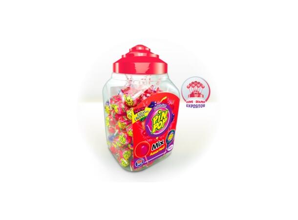 Pin Pop Assorted op. 100 pcs. x 17g Uten strekkode på stk 